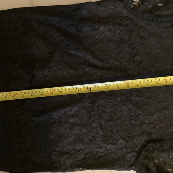 Tory Burch Black Lace and Knit Sweater Top Size Medium - Picture 9 of 11